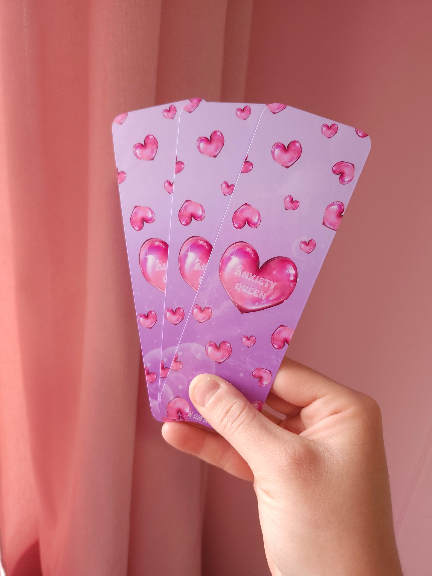 "ANXIETY QUEEN" - Handmade Bookmark