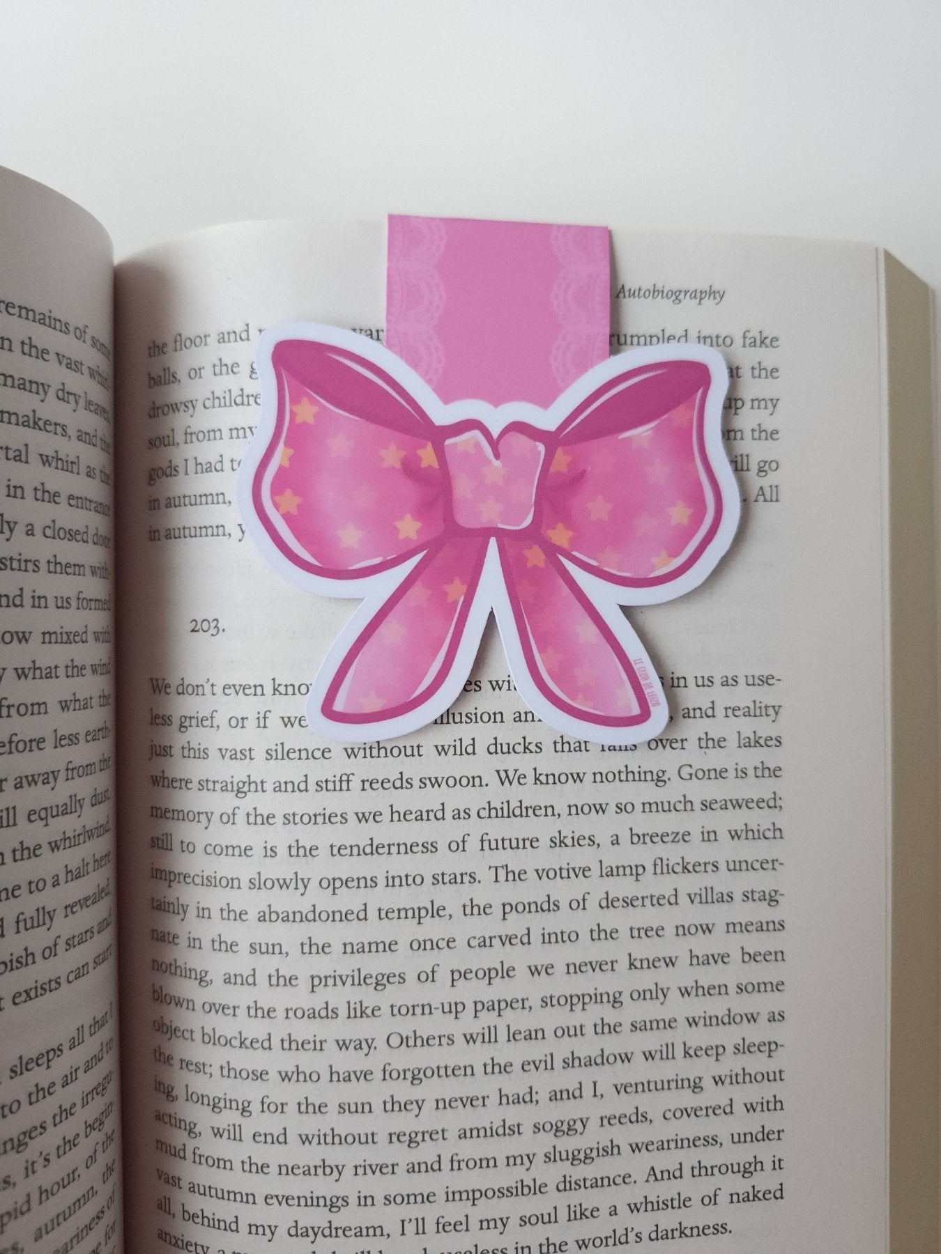 "Sweet Bow", Handmade Magnetic Bookmark - Le Club de Leiza - Bookmark
