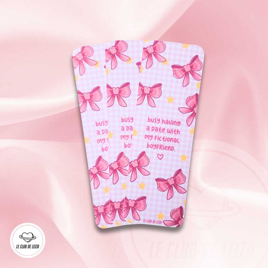 Busy dating my fictional character handmade bookmark, kawaii design for book lovers