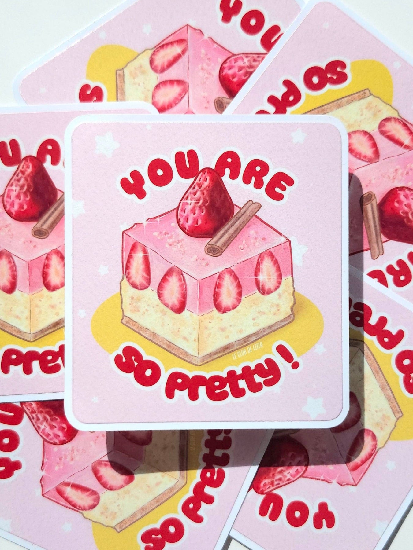 "You Are So Pretty!" Strawberry Shortcake Vinyl Sticker | 3" Handmade - Le Club de Leiza - Sticker