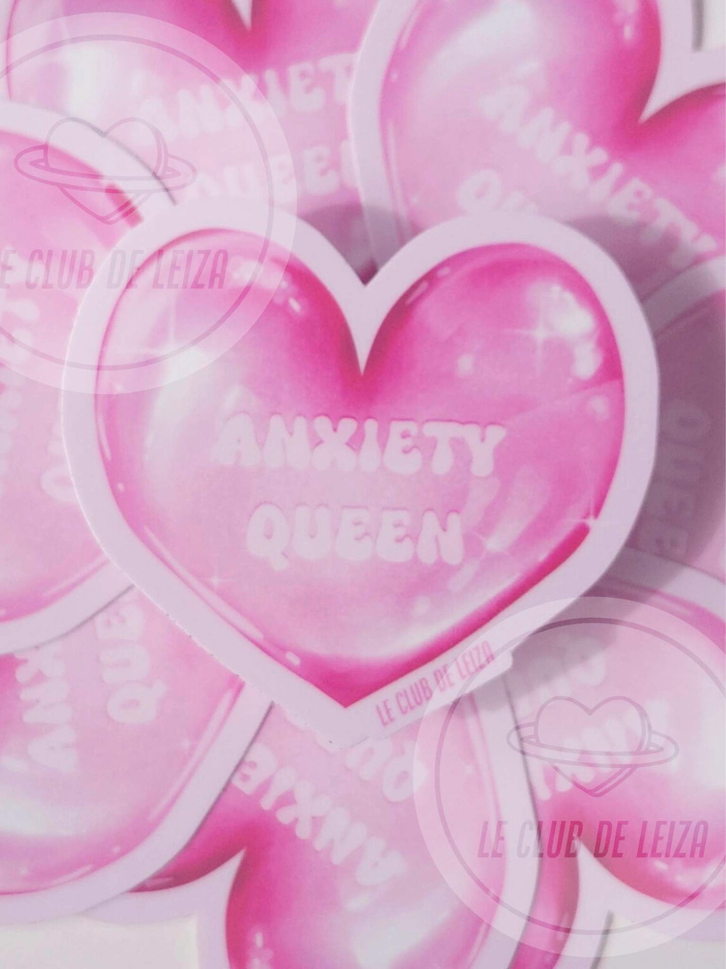 Anxiety Queen Heart - Vinyl Sticker