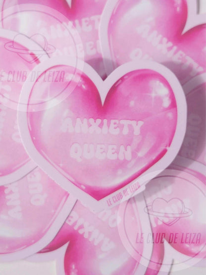 Anxiety Queen Heart - Vinyl Sticker