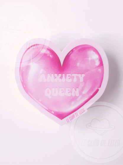 Anxiety Queen Heart - Vinyl Sticker