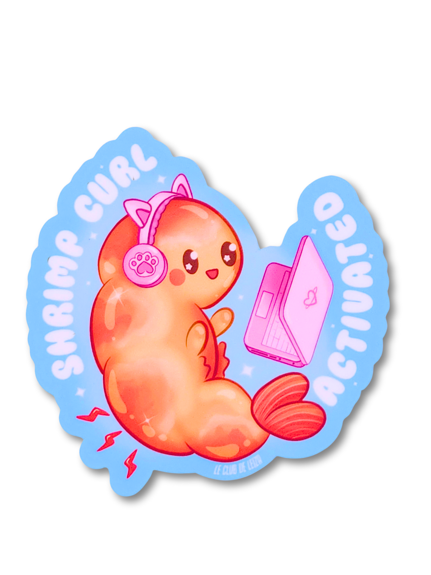 Shrimp Curl Activated- Vinyl Sticker