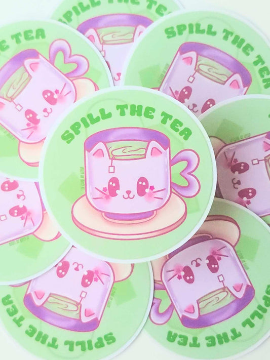 Spill The Tea - Vinyl Sticker - Le Club de Leiza - Sticker