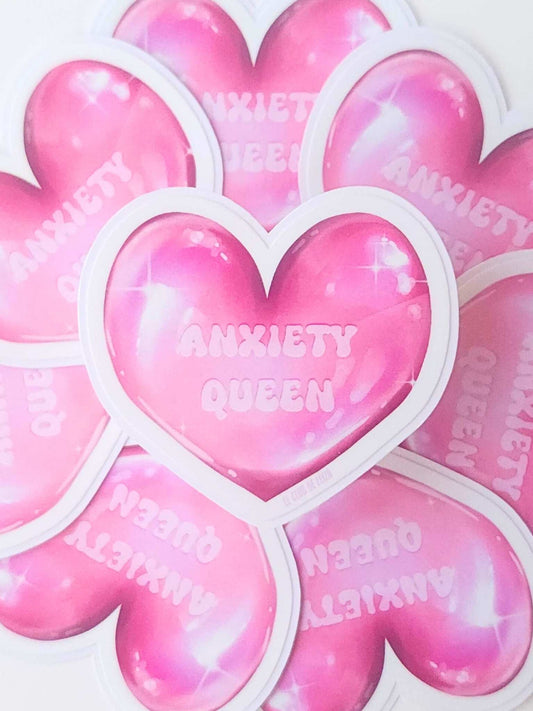 Anxiety Queen Heart - Vinyl Sticker - Le Club de Leiza - Sticker