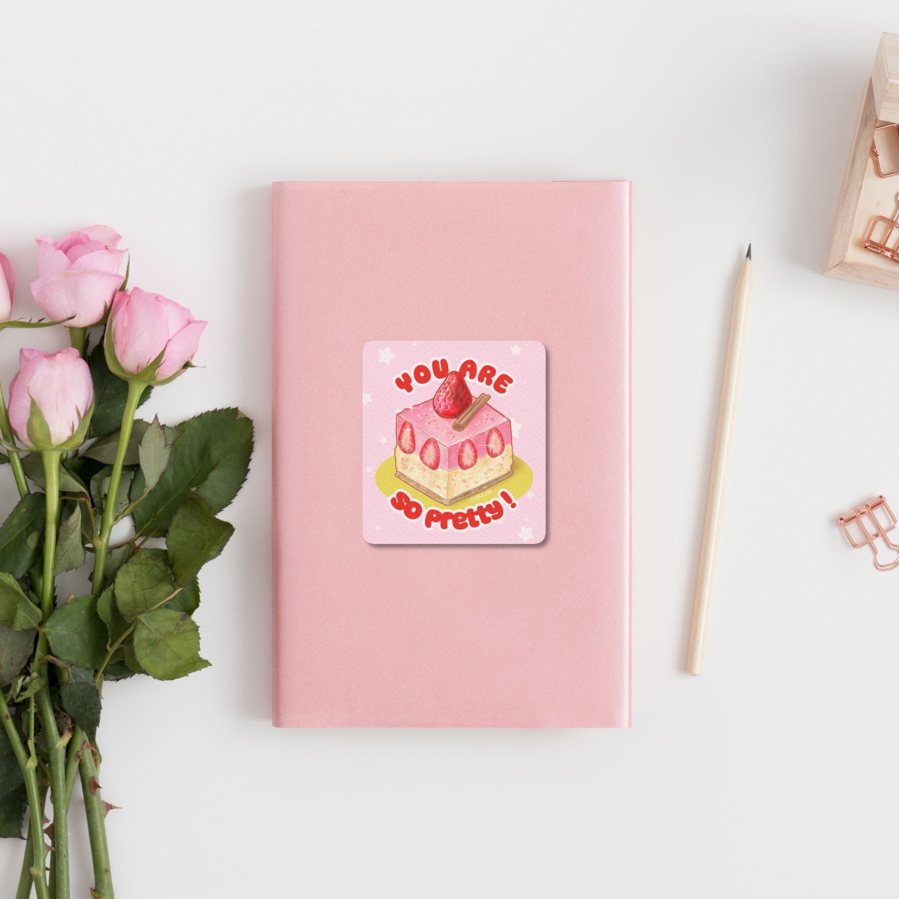 "You Are So Pretty!" Strawberry Shortcake Vinyl Sticker | 3" Handmade - Le Club de Leiza - Sticker