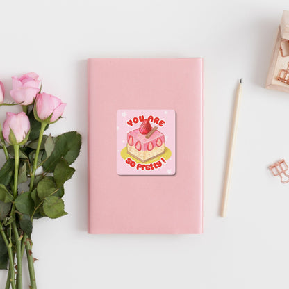 "You Are So Pretty!" Strawberry Shortcake Vinyl Sticker | 3" Handmade - Le Club de Leiza - Sticker