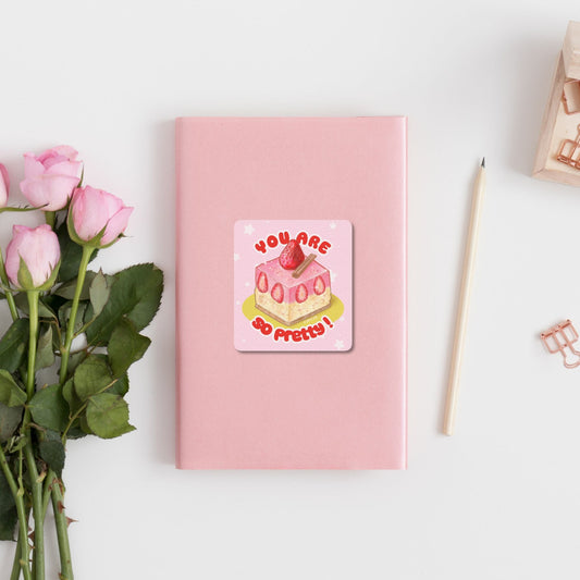 "You Are So Pretty!" Strawberry Shortcake Vinyl Sticker | 3" Handmade - Le Club de Leiza - Sticker