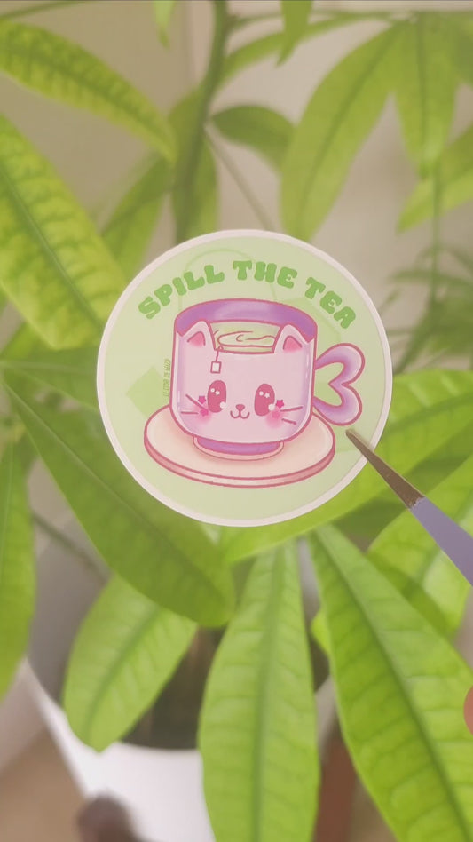 Spill The Tea - Vinyl Sticker