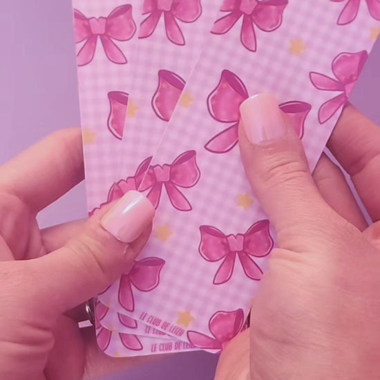 Video, Bookmark, Bow, Pink, Cute, Kawaii