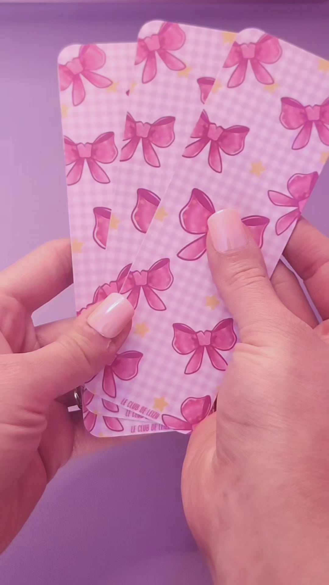 Video, Bookmark, Bow, Pink, Cute, Kawaii