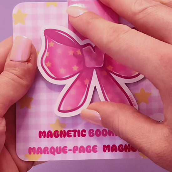 Video, Bookmark, Bow, Pink, Cute, Kawaii