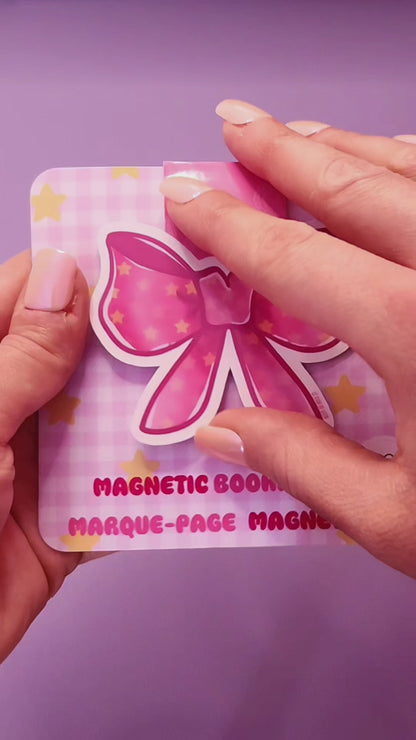 Video, Bookmark, Bow, Pink, Cute, Kawaii