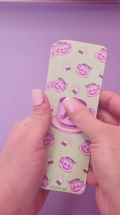 Video, Bookmark, Green, tea cup, Cat