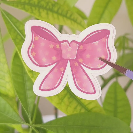 Busy dating my fictional character bow sticker, bookworm kawaii design for readers