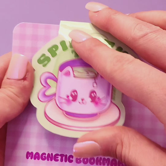 "Spill The Tea" Handmade Magnetic Bookmark - Le Club de Leiza - Bookmark